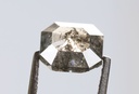 0.61 Ct, 5.2 X 4.4 X 2.4 MM, Natural Rustic Diamond Fancy Salt And Pepper Emerald Shape Diamond, Mine Diamond Ring, Antique Diamond, DG7941