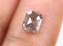 1.24 Ct, 6.4 X 5.2 X 3.3 MM, Natural Fancy Salt And Pepper Color Emerald Cut Diamond, Rustic Diamond, Mine Diamond Ring, DG7103