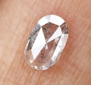 0.60 Ct, 6.6 X 4.2 X 2.2 MM, Natural Rustic Diamond Fancy Salt And Pepper Oval Cut Diamond, Antique Diamond, Mine Diamond Ring, DG5503
