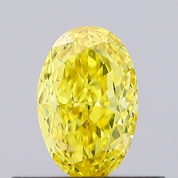 LGD Fancy Vivid Yellow Oval 9*6.5  mm