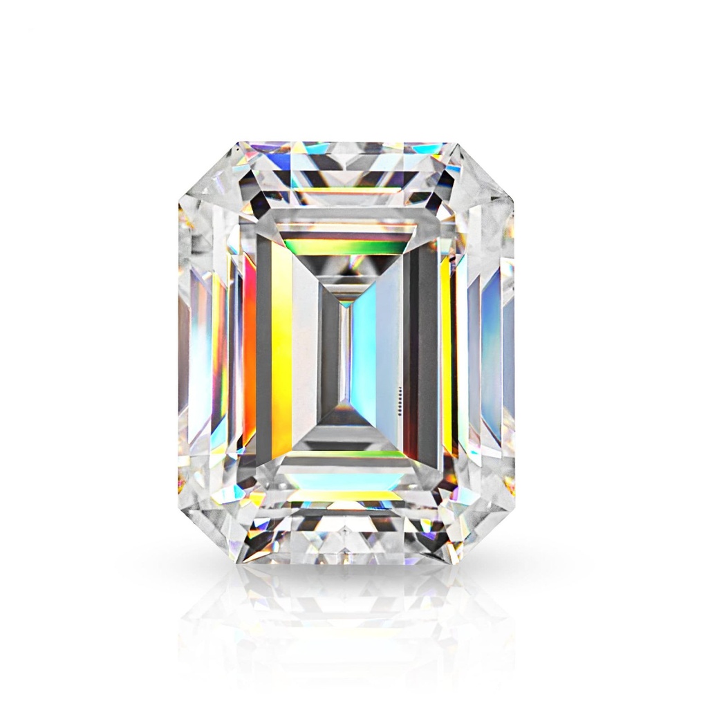 Loose Moissanite White Clean Emerald Cut 10.00 x 5.00 MM