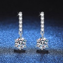 Earring 2.0 CT D VVS1 18K Gold Plated Silver