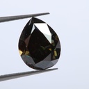 Loose Moissanite Black Clean Pear Cut 5.00 x 3.00 MM