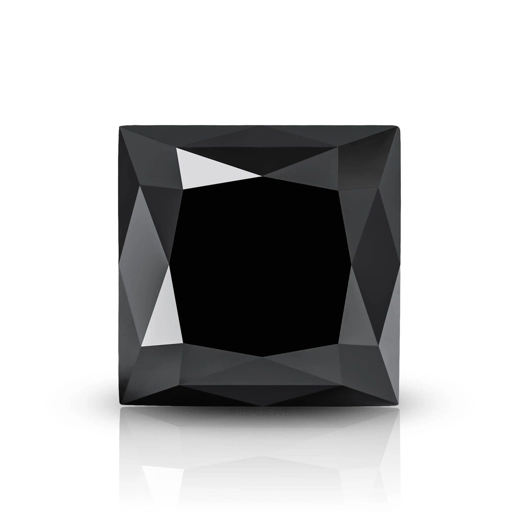 Loose Moissanite Black Clean Princess Cut 5.50 MM