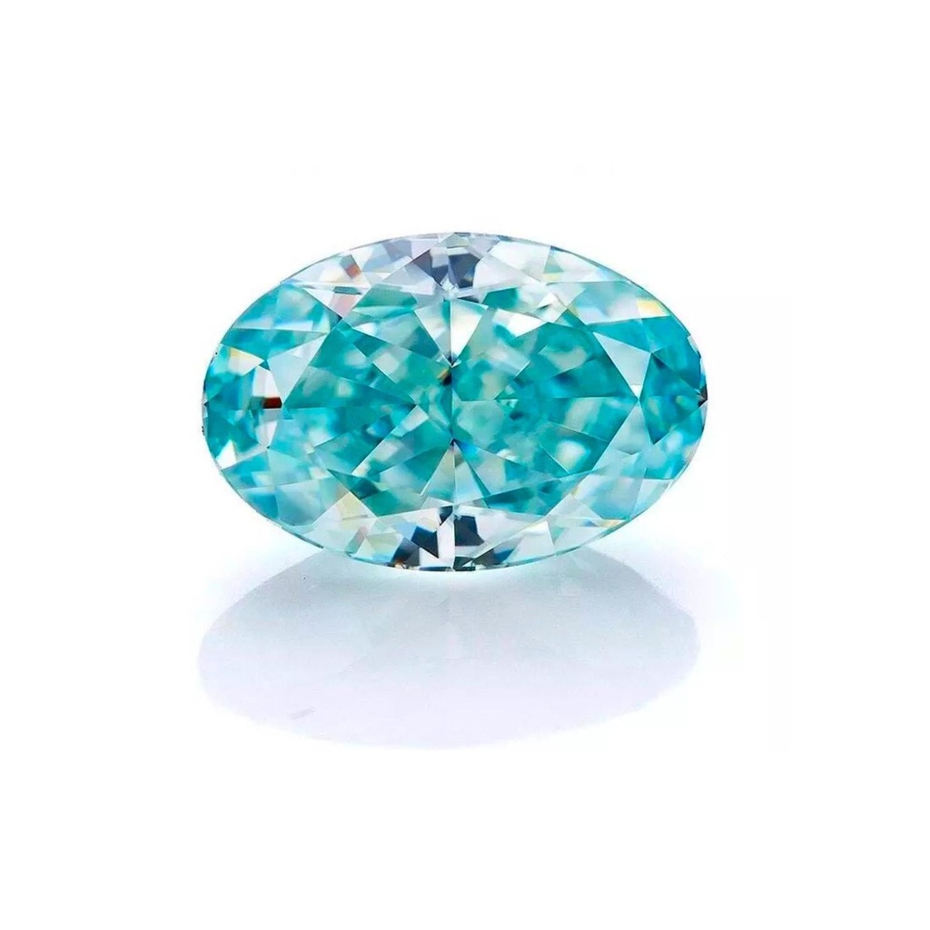 Loose Moissanite Blue Oval Cut 6.00 x 4.00 MM