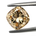 Loose Moissanite Brown Clean Cushion Cut 9.00 MM