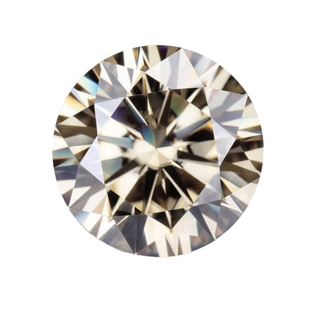 Loose Moissanite Brown Clean Round Cut 6.25 MM