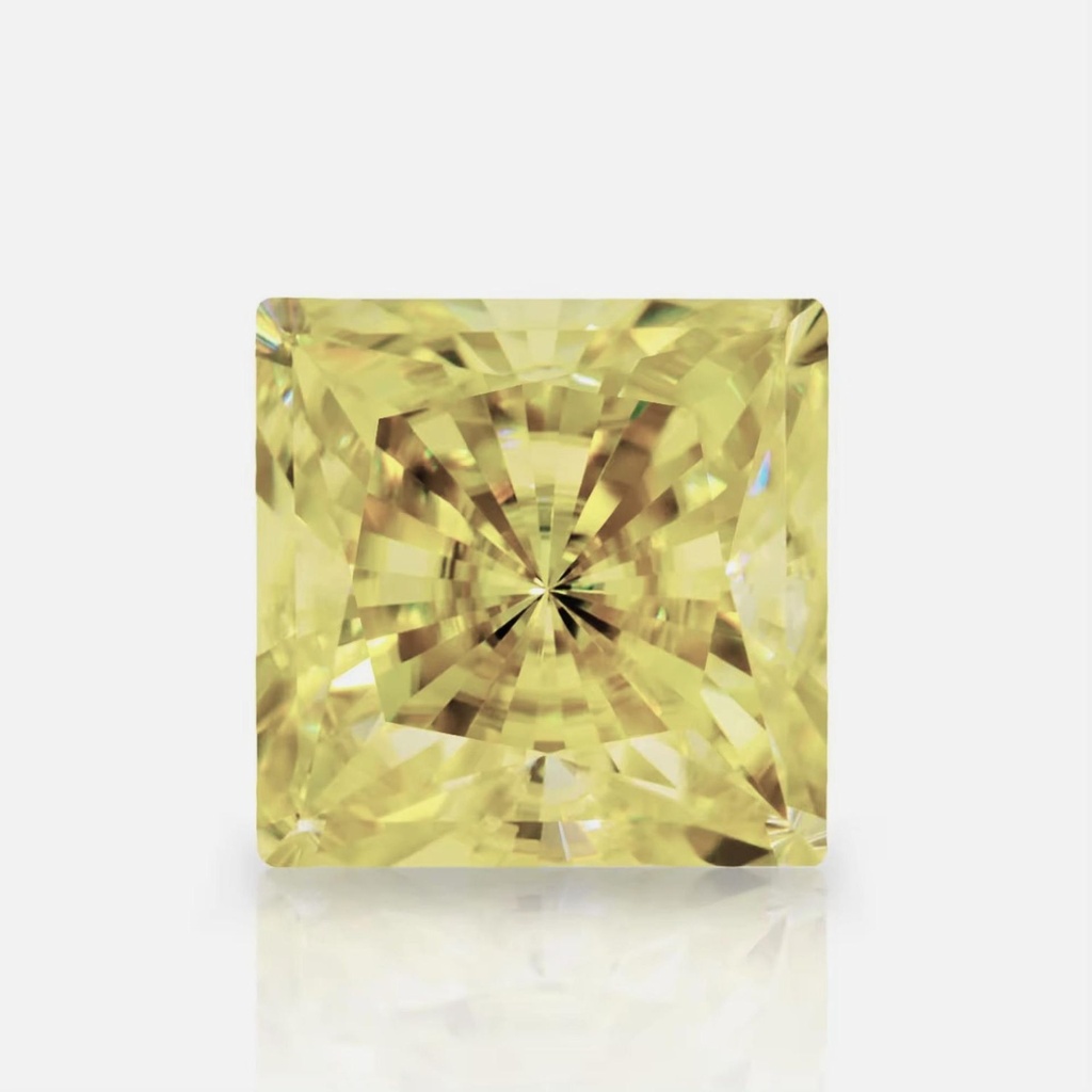 Loose Moissanite Canary Yellow Clean Princess Cut 4.50 MM
