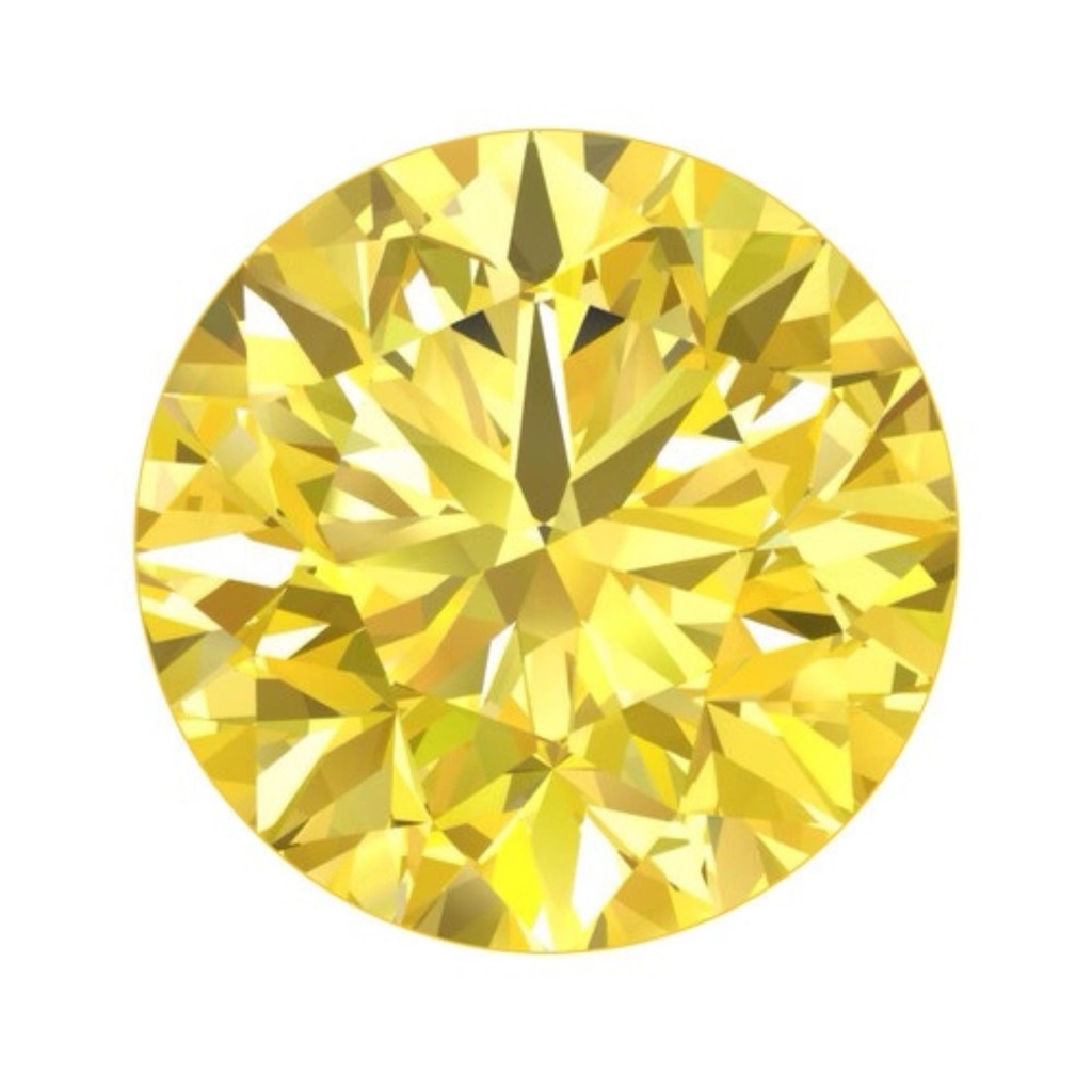 Loose Moissanite Canary Yellow Clean Round Cut 6.25 MM