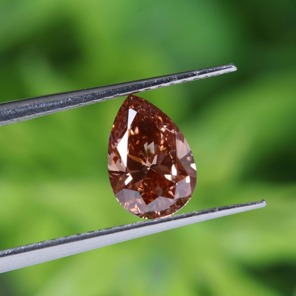 Loose Moissanite Deep Brown Clean Pear Cut 5.00 x 3.00 MM