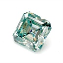 Loose Moissanite Fancy Blue Clean Asscher Cut 11.00 MM