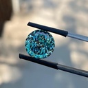 Loose Moissanite Fancy Blue Clean Portuguese Cut 6.00 MM