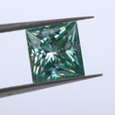 Loose Moissanite Fancy Blue Clean Princess Cut 8.25 MM