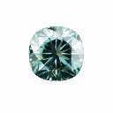 Loose Moissanite Green Clean Cushion Cut 4.50 MM