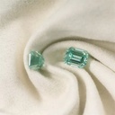 Loose Moissanite Green Clean Emerald Cut 6.00 x 4.00 MM