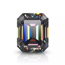 Loose Moissanite Grey Clean Emerald Cut 11.00 x 9.00 MM