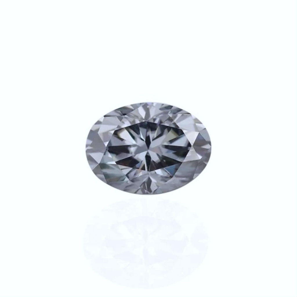 Loose Moissanite Grey Clean Oval Cut 9.00 x 6.00 MM
