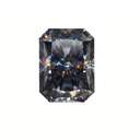 Loose Moissanite Grey Clean Radiant Cut 7.00 x 5.00 MM