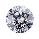 Loose Moissanite Grey Clean Round Cut 5.00 MM