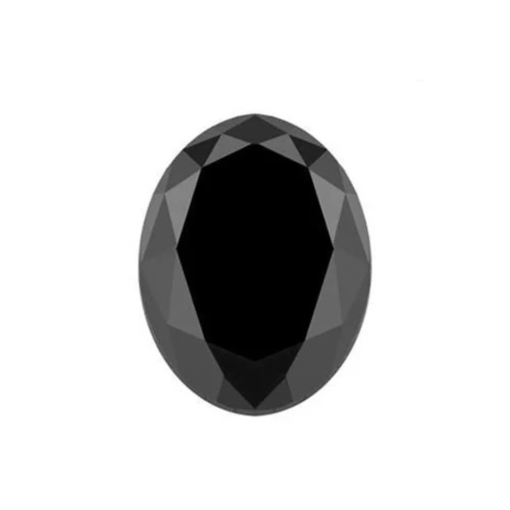 Loose Moissanite Jet Black Clean Oval Cut 10.00 x 8.00 MM