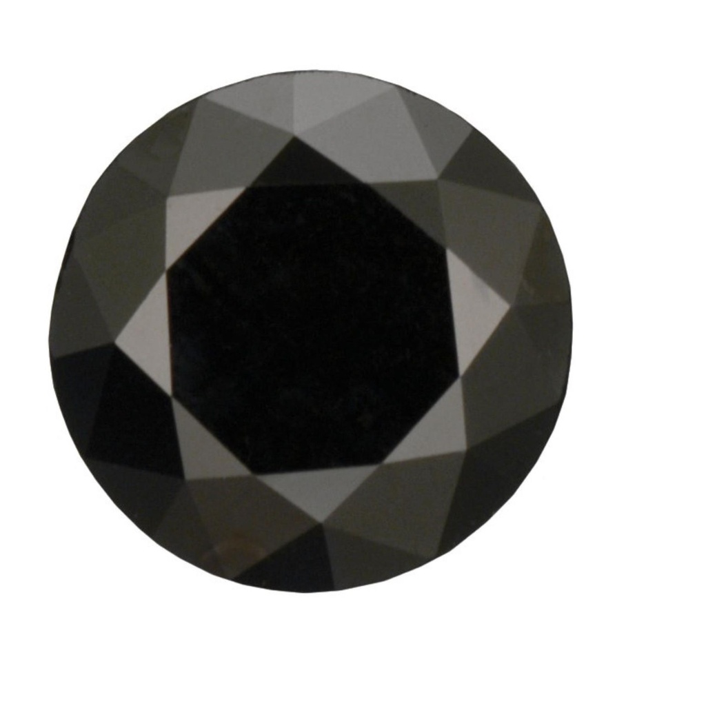 Loose Moissanite Jet Black Clean Round Cut 5.00 MM