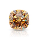 Loose Moissanite Light Brown Clean Cushion Cut 6.00 MM