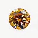 Loose Moissanite Light Brown Clean Round Cut 7.75 MM