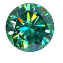 Loose Moissanite Light Green Clean Round Cut 11.25 MM