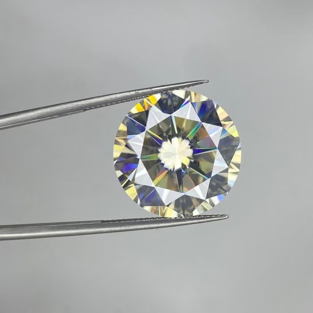 Loose Moissanite Light Yellow Clean Round Cut 4.25MM