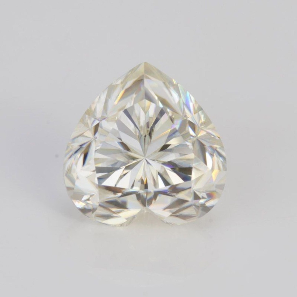 Loose Moissanite Off White Clean Heart Cut 12.00 MM
