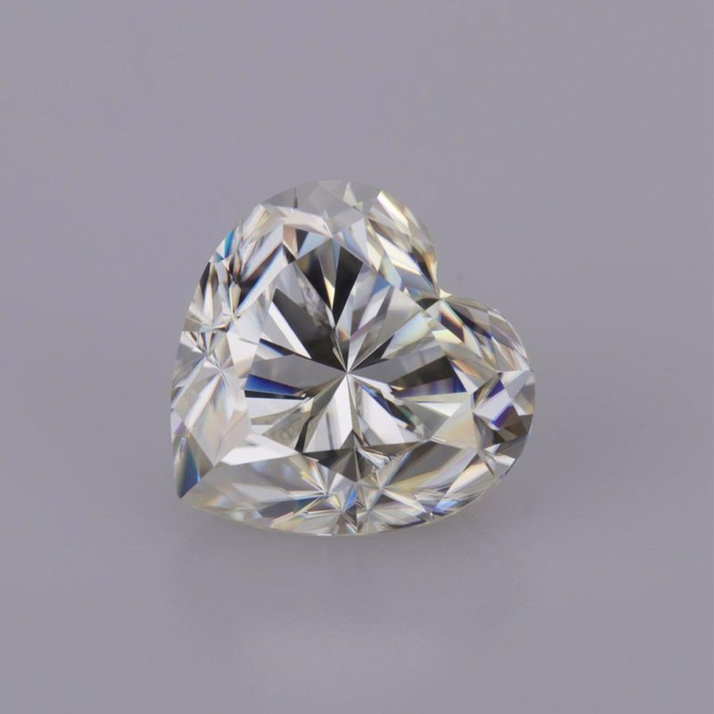 Loose Moissanite Off White Clean Heart Cut 4.50 MM