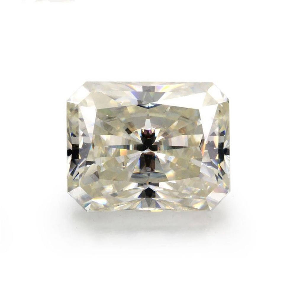 Loose Moissanite Off White Clean Radiant Cut 10.00 x 8.00 MM