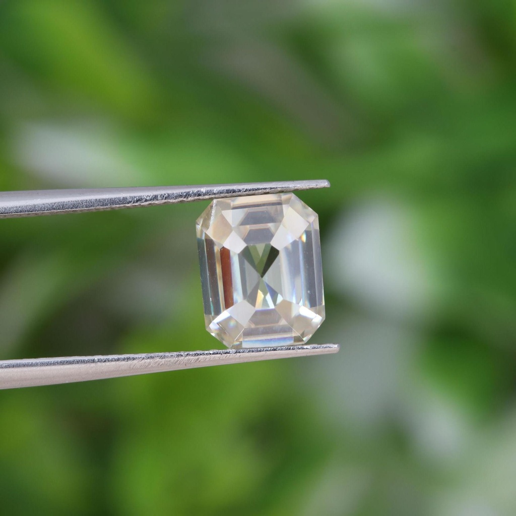 Loose Moissanite Off White Clean Radiant Cut 11.00 x 9.00 MM