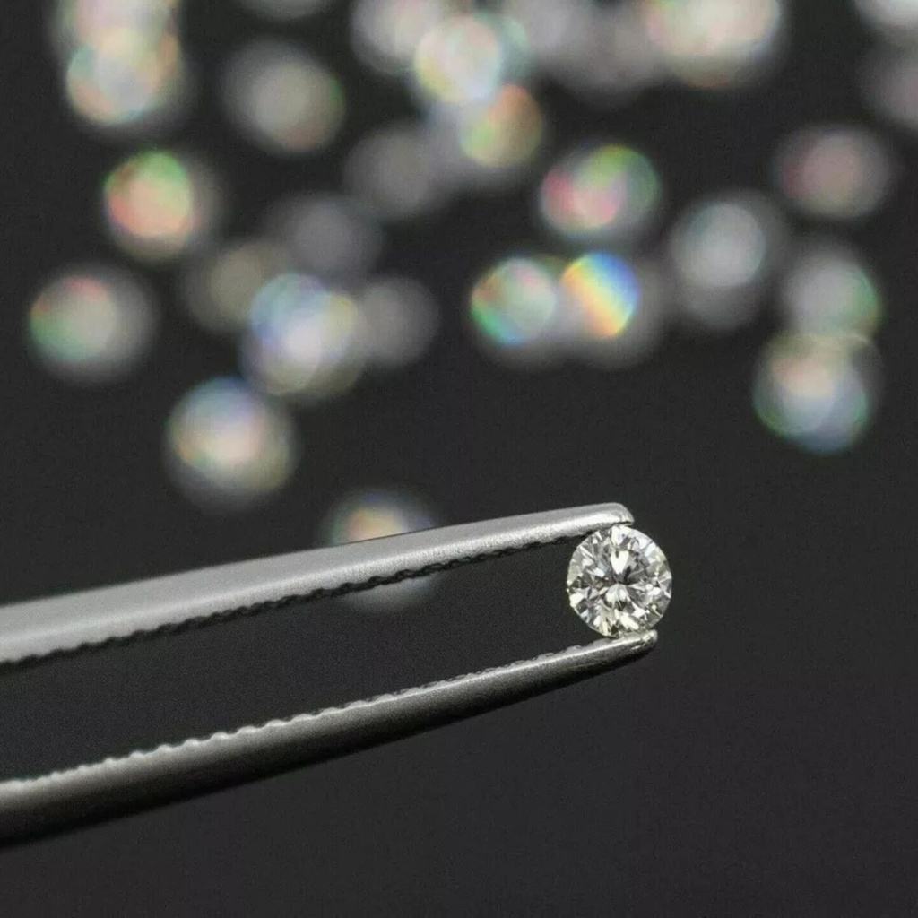 Loose Moissanite Off White Clean Round Cut 3.00 MM
