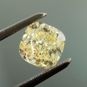 Loose Moissanite Off White Yellow Clean Cushion Cut 5.50 MM