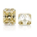 Loose Moissanite Off White Yellow Clean Radiant Cut 11.00 x 9.00 MM