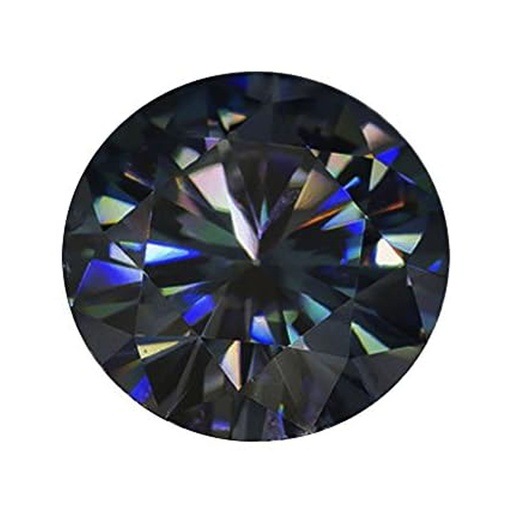 Loose Moissanite Peacock Blue Clean Round Cut 12.75 MM