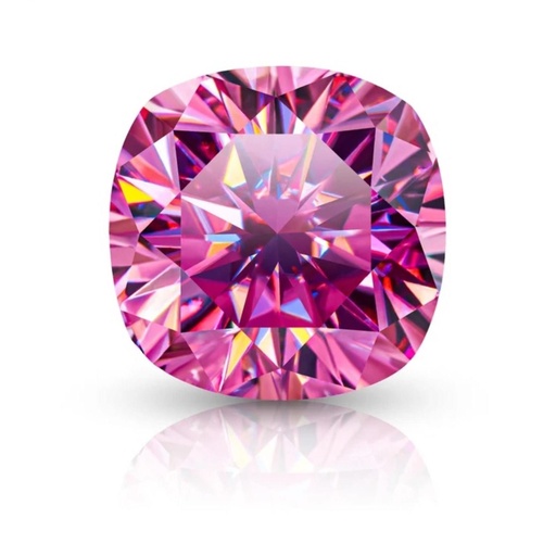 Loose Moissanite Pink Clean Cushion Cut 6.50 MM