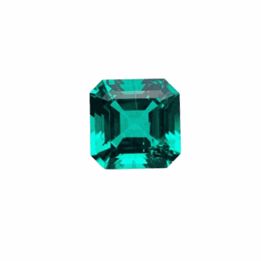 Loose Moissanite Vivid Green Clean Asscher Cut 7.00 MM