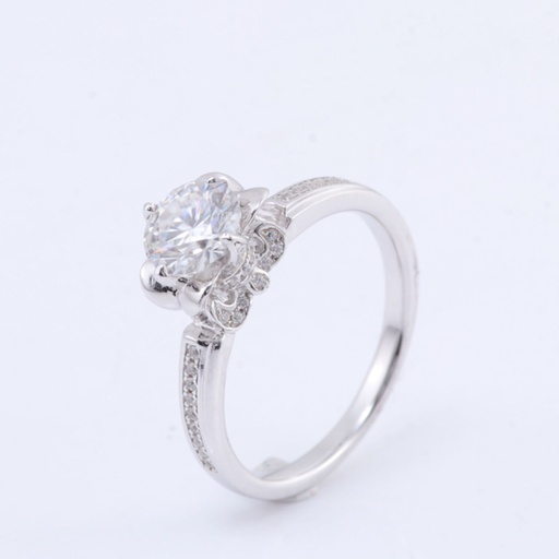 Round Moissanite Diamond Women Ring