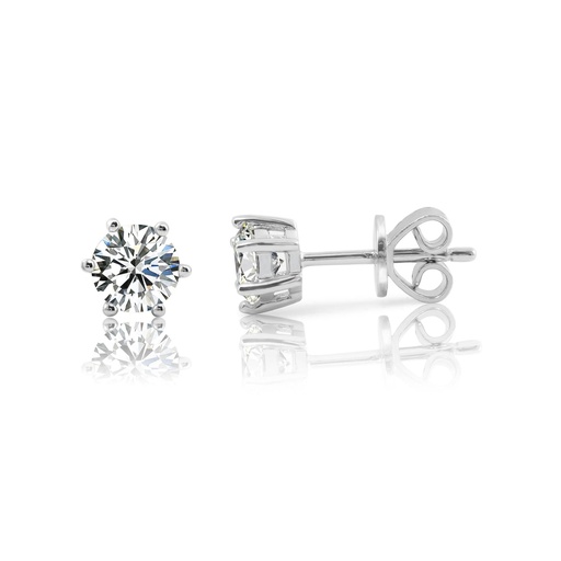  Round Moissanite Diamond Studs Earring