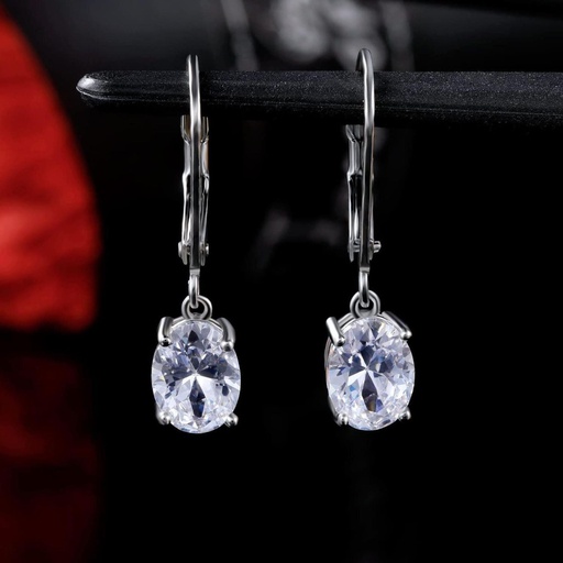  Oval Cut Diamond Drop Earrings For Women