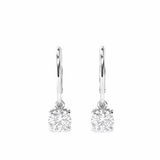  Round Cut Drop Earrings 