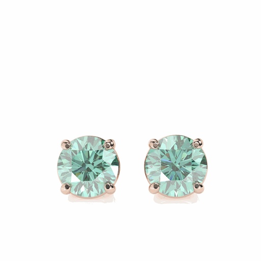 Round Cut Moissanite Stone Earring For Women