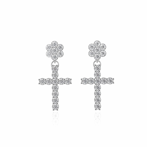  Round Cut Stone Stud Earring For Women