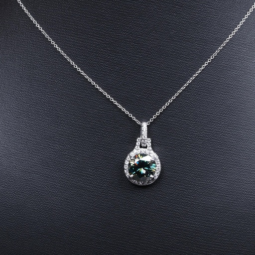 Round Cut 1.50 CT Moissanite Fancy Wedding Pendant