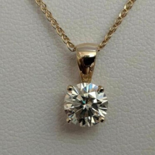 Round Cut Diamond Necklace For Women