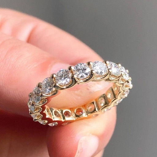 Round Cut Diamond Eternity Wedding Ring for Women