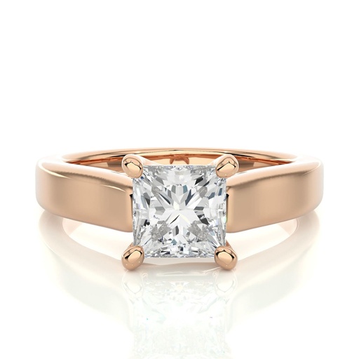 Princess Cut Diamond Solitaire Engagement Ring For Women