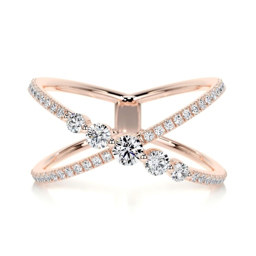 Round Cut Diamond Unique Style Birthday Gift Ring For Women